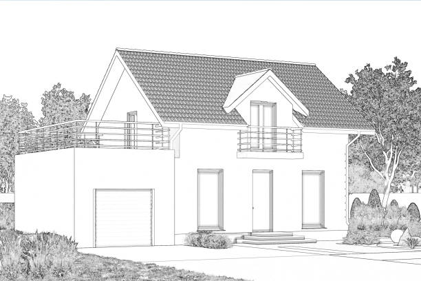 istock Sketch of a cottage 983954632