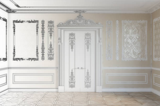 istock Sketch of door in the classical interior 983962908