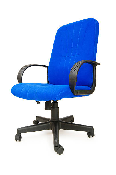 istock Blue office chair isolated on the white 98396427