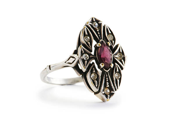 istock Jewellery ring isolated on the white background 98396605