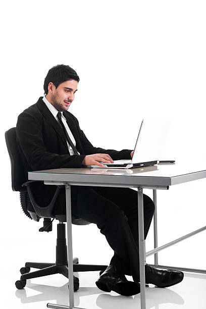 istock Confident business man working in office 98397122