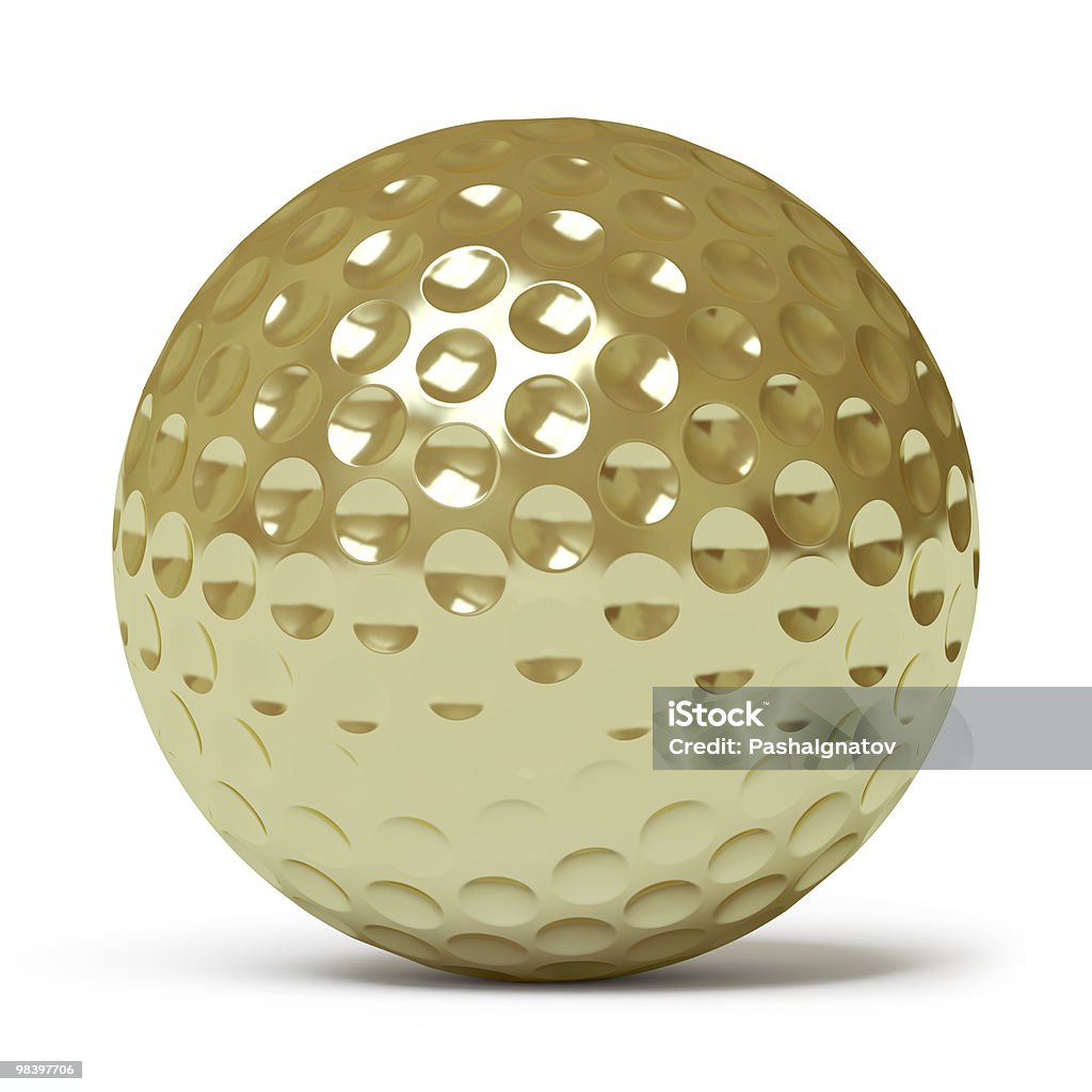 Pallina da Golf - Foto stock royalty-free di Dorato - Colore descrittivo