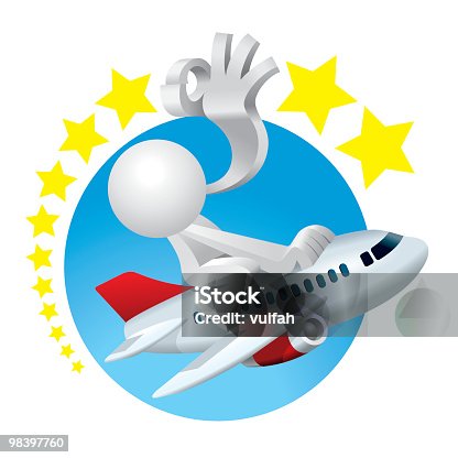 istock Simplified man Perfect Flying Experience 98397760