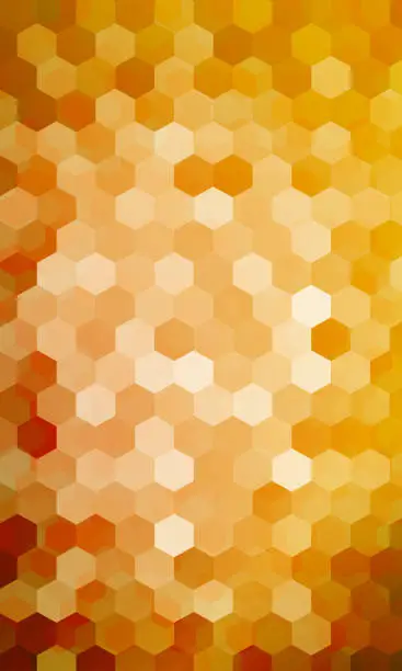 Vector illustration of bright orange color background. hexagon pattern illustration. ve
