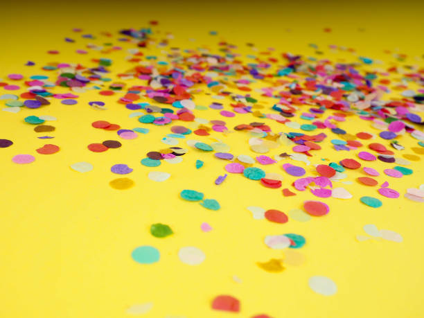 istock festive background of confetti, Frame made of colored confetti. 984003108