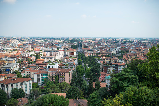 Cityscape of Bergamo, Italy.
