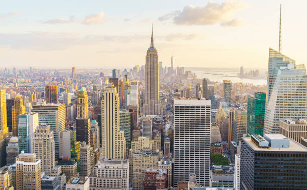 istock new york skyline at sunset. 984023976