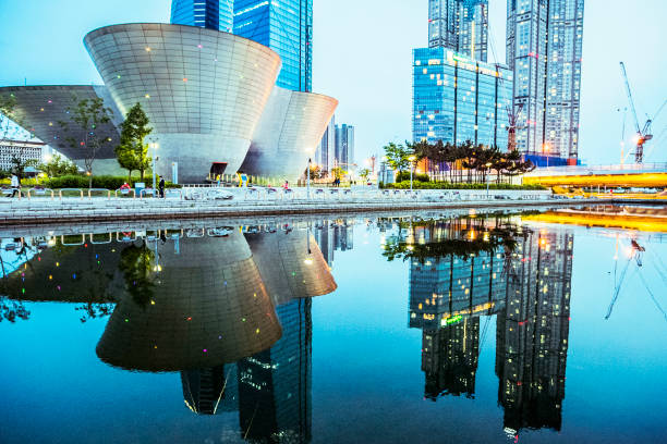 istock Night scenery of Songdo 984028784