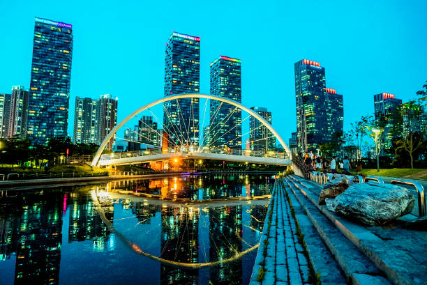 istock Night scenery of Songdo 984028892