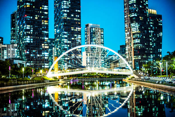 istock Night scenery of Songdo 984028932