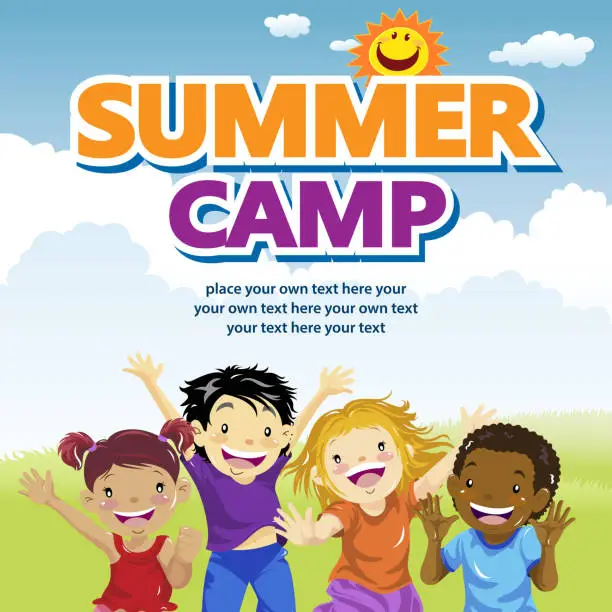 Vector illustration of Kids Summer Camp