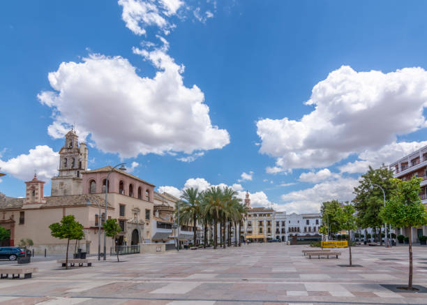 lugar de españa en ecija, sevilla - plaza de espana sevilla town square seville fotografías e imágenes de stock