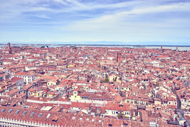 view over venice and its different quarters - dorsoduro quarter imagens e fotografias de stock