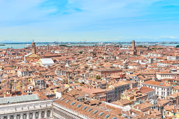 view over venice and its different quarters - dorsoduro quarter imagens e fotografias de stock