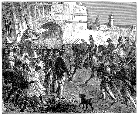 Illustration of a  Entry of the French into Algiers