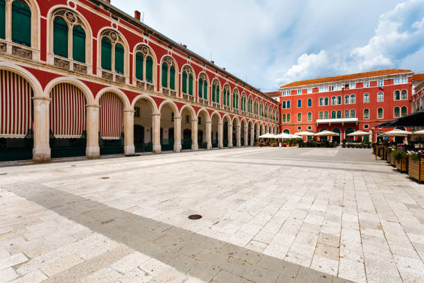 istock Empty Republic Square in the old part of Split, Croatia. 984087564