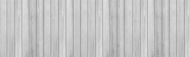 istock Panorama of Vintage white wood wall pattern and seamless background 984096978
