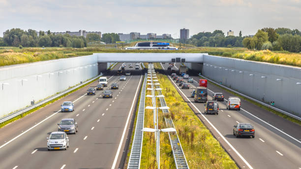istock Afternoon commuter traffic on motorway in Randstad 984098292