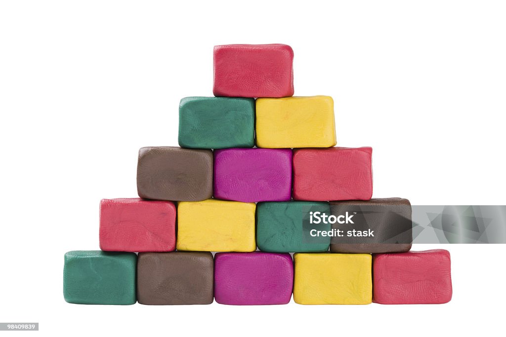 plasticine Piramide - Foto stock royalty-free di A forma di blocco