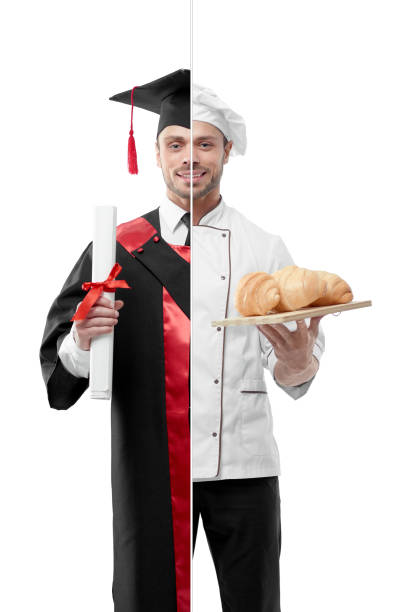 istock Comparison of university's graduate and chef's outlook. 984116846
