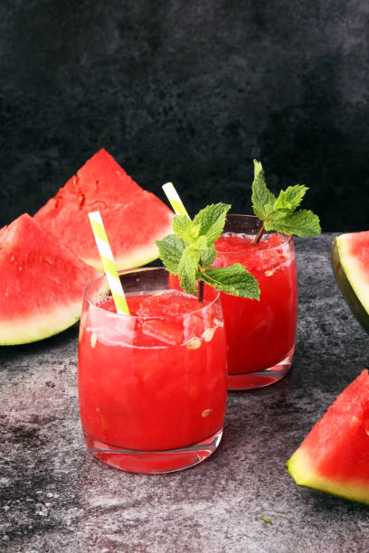 istock Tasty fresh appetizing watermelon drink smoothie. Watermelon dri 984120054