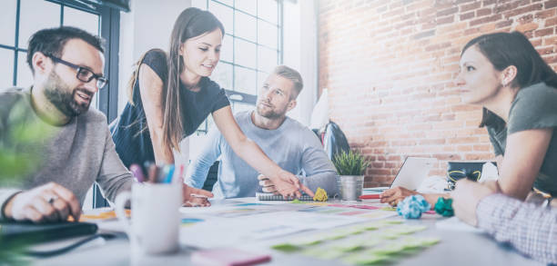 istock Young creative business people meeting at office. 984121604