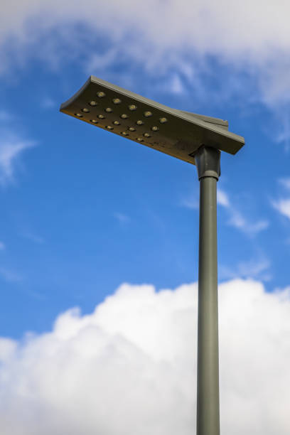 istock Black LED street light blue sky 984122158