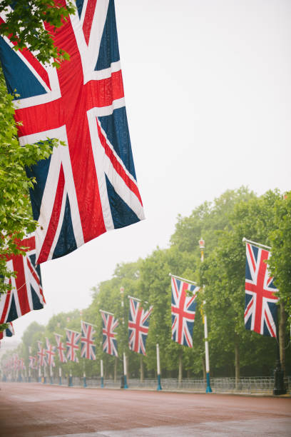 istock The Mall decorated with Union Jack flags London UK 984131176