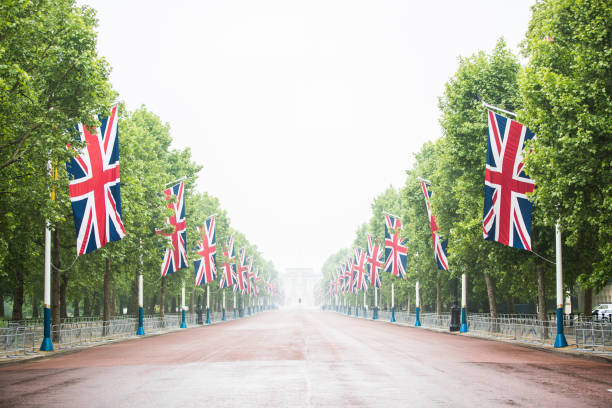 istock The Mall decorated with Union Jack flags London UK 984135058