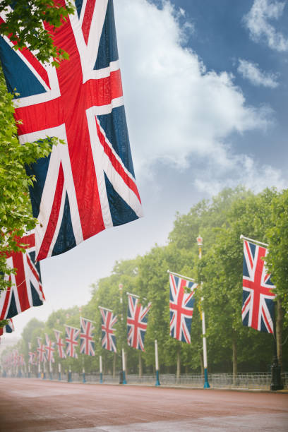 istock The Mall decorated with Union Jack flags London UK 984135154