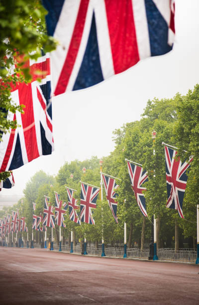 istock The Mall decorated with Union Jack flags London UK 984135412