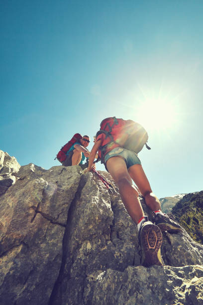 istock Traveling is a tourist route with a backpack. 984143372
