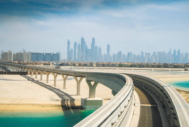 istock Monorail bridge on a man-made island Palm Jumeirah 984177478