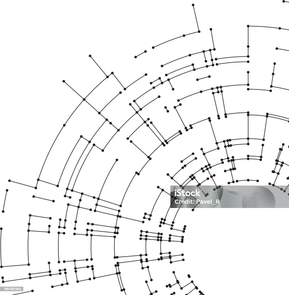 Connecting Lines And Dots On White Background Abstract Network ...