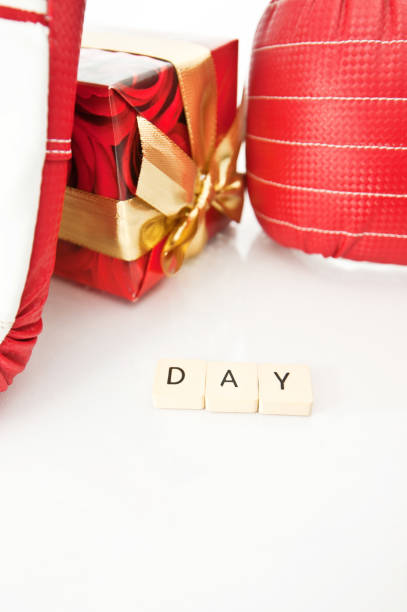 istock Boxing Day: Gloves, Boxed Presents & Tiles Spelling 