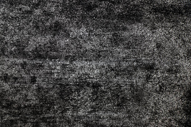 istock Grunge white color chalk texture on black board background 984187896