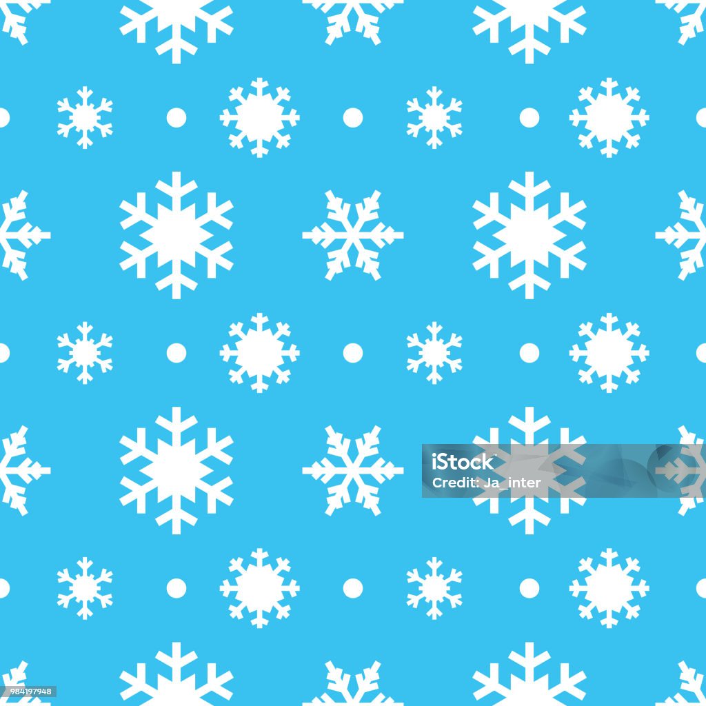 Simple Snowflake Pattern For Menu Background Snowflake Pattern Background Stock Illustration - Download Image Now ...