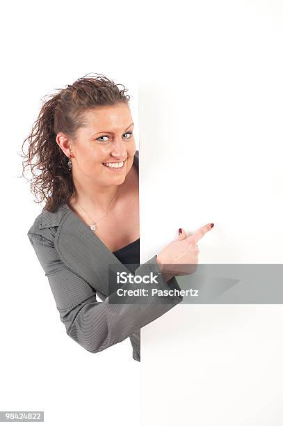 Businesswoman With Space For Text Stock Photo - Download Image Now - Adult, Advertisement, Backgrounds