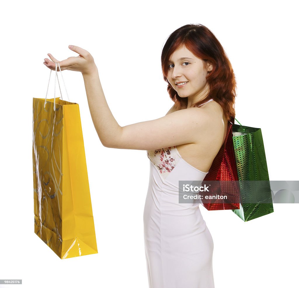 young woman goes shopping  Adult Stock Photo