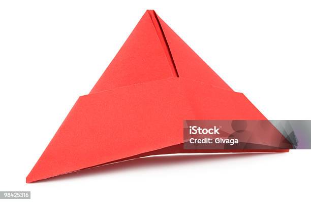 Red Paper Hat Stock Photo - Download Image Now - Color Image, Cut Out, Event