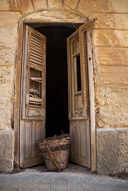 Ghost Town in Sicily stock photo