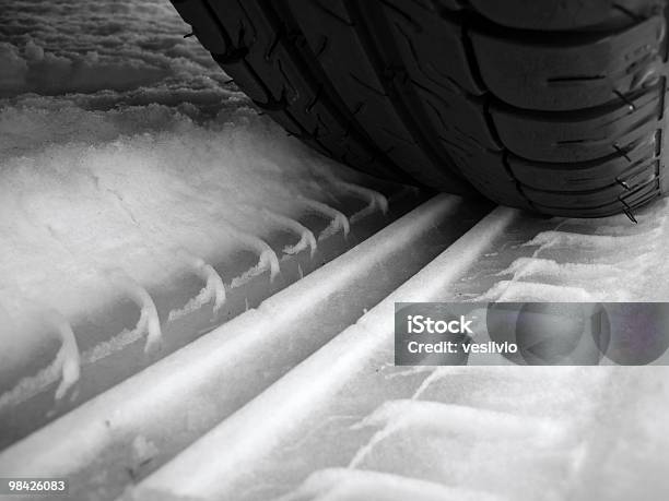Winter Grip Stock Photo - Download Image Now - Black And White, Car, Cold Temperature