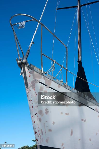 Ships Bow Under Repairing Stock Photo - Download Image Now - Blue, Color Image, Nautical Vessel