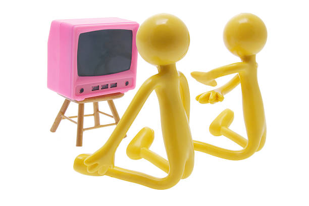 istock Miniature Figures with Toy TV 98426575