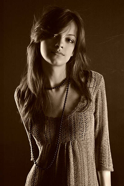 istock Sexual brunette fashion model. 98426705