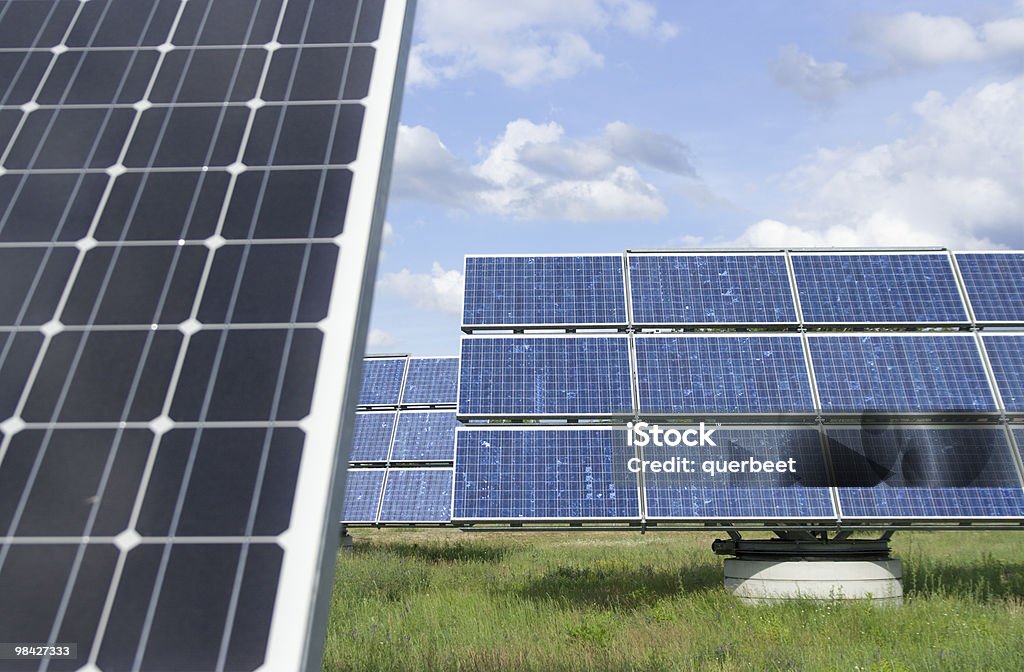Solarkollektoren - Lizenzfrei Energieindustrie Stock-Foto