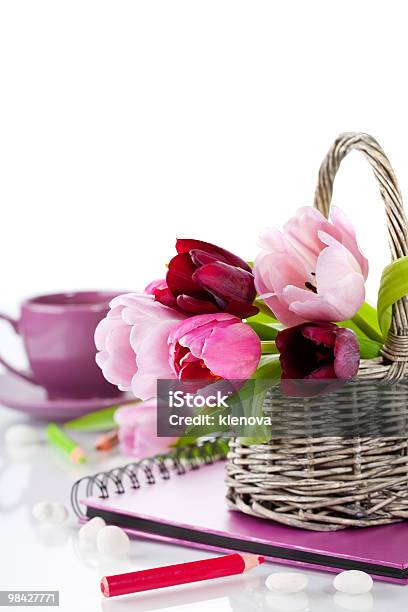 Pink Tulips Stock Photo - Download Image Now - Basket, Bouquet, Color Image