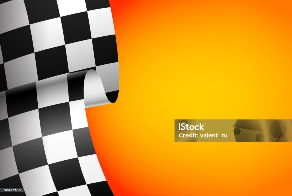 Yellow race background Yellow race background, rally banner. Checker flag Backgrounds stock vector