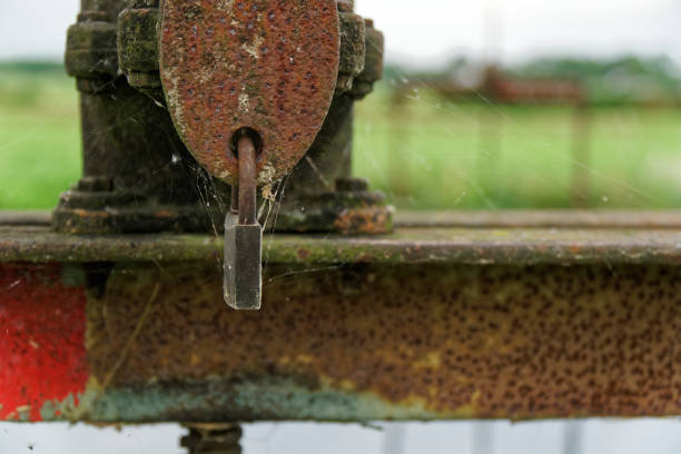 istock Rusty steel element, industrial background for commercial use 984281804