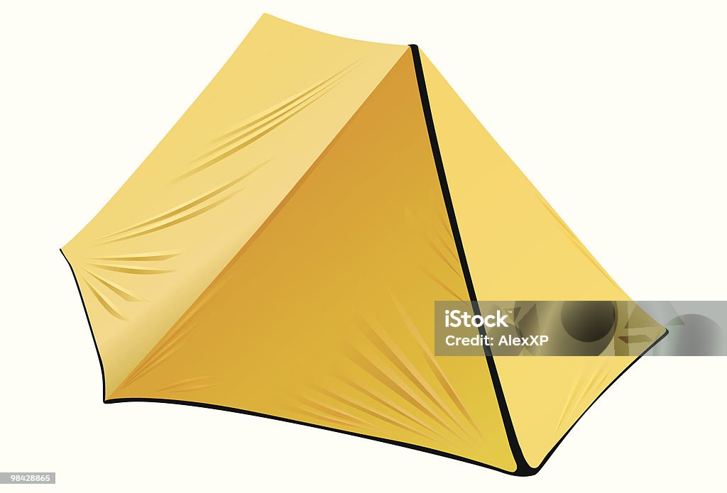 Yellow camping tent  Camping stock vector